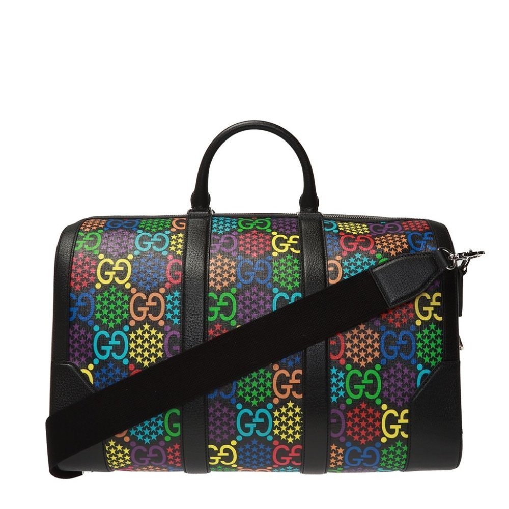 ❌❌ Gucci Psychedelic holdall duffle black rainbow multicolor weekend travel bag - Picture 4 of 8